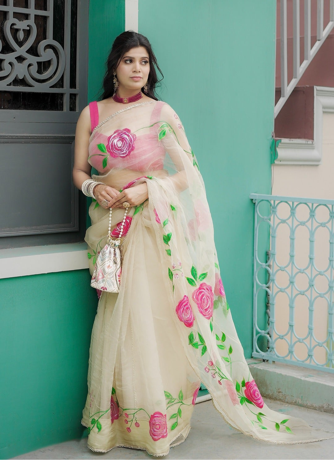 Organza saree