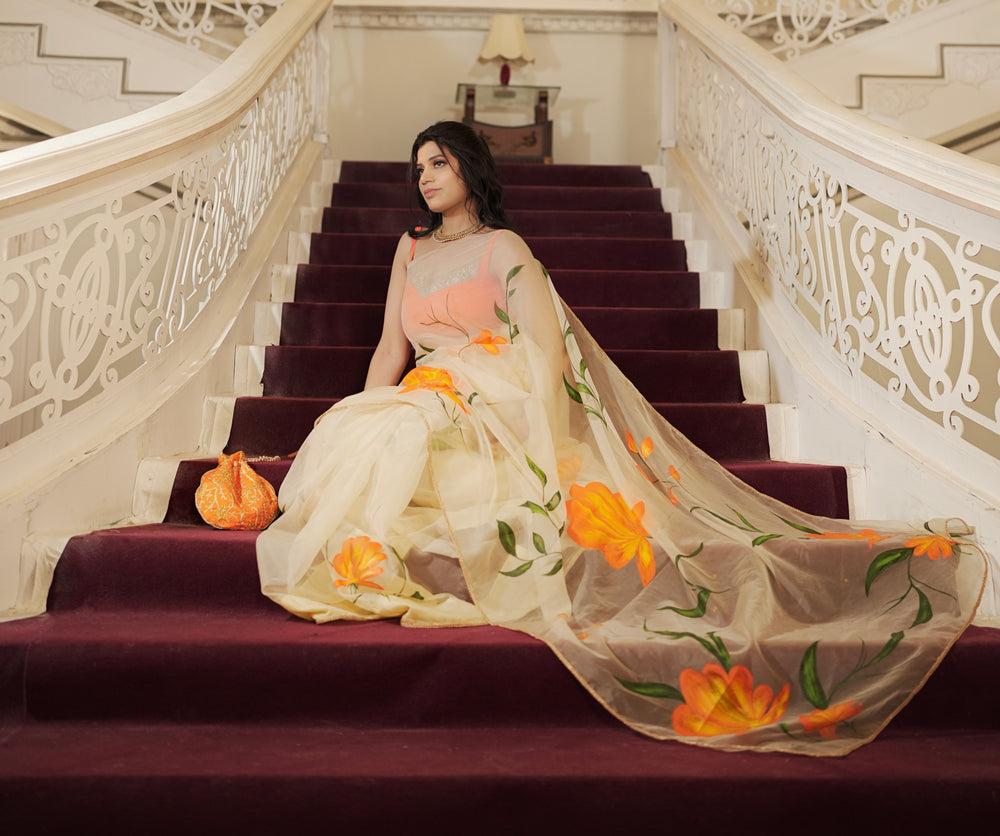 Organza saree