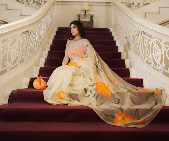 Organza saree