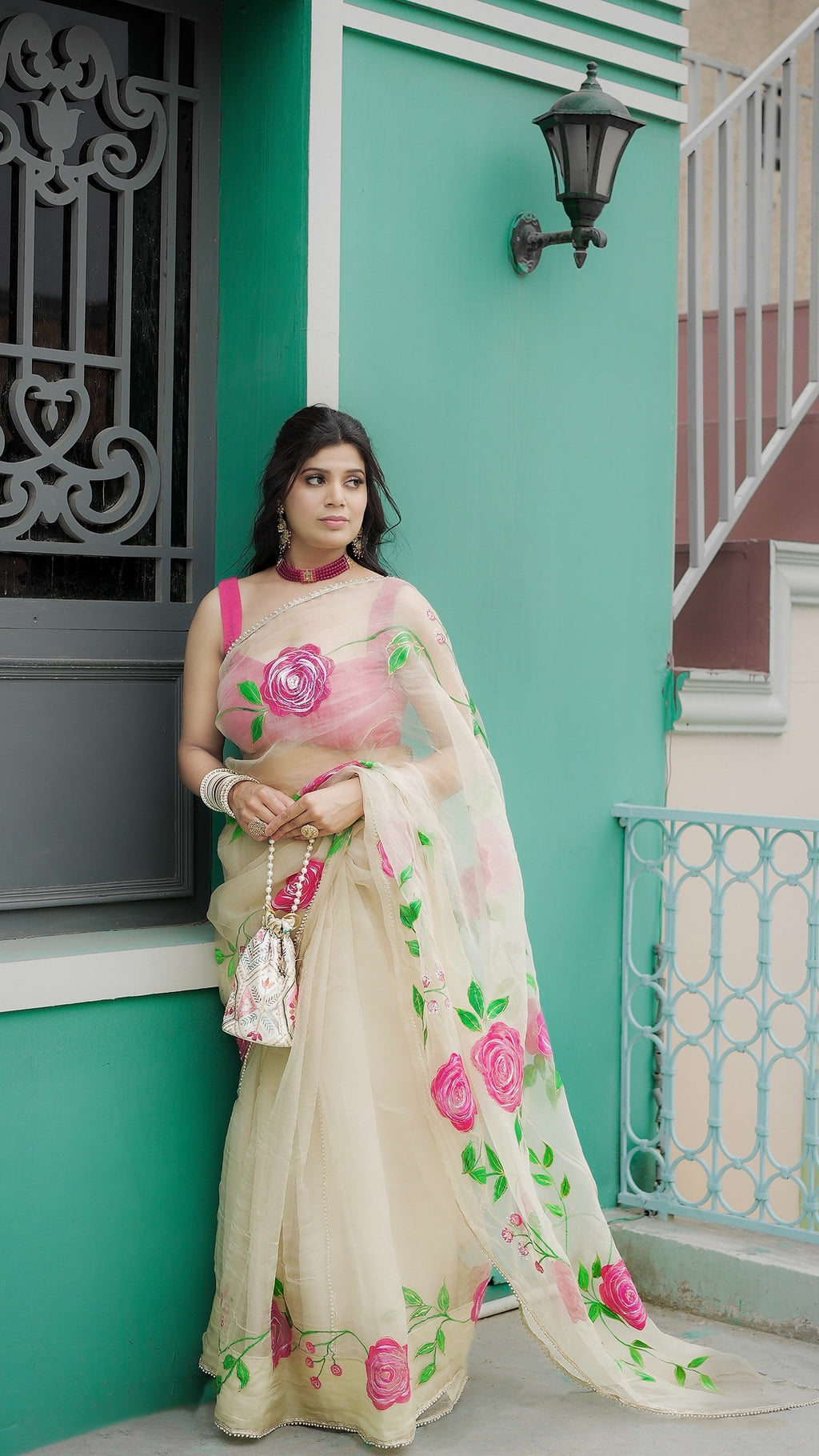 Organza saree