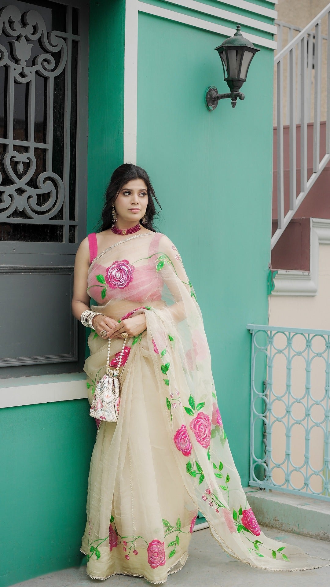 Organza saree