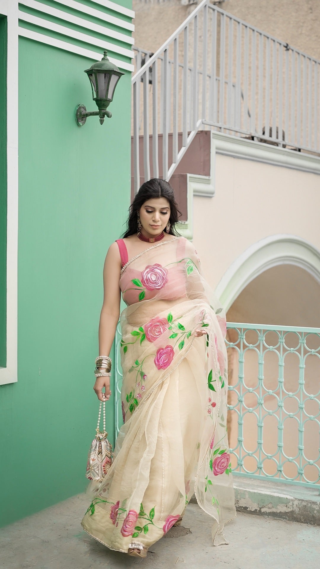 Organza saree