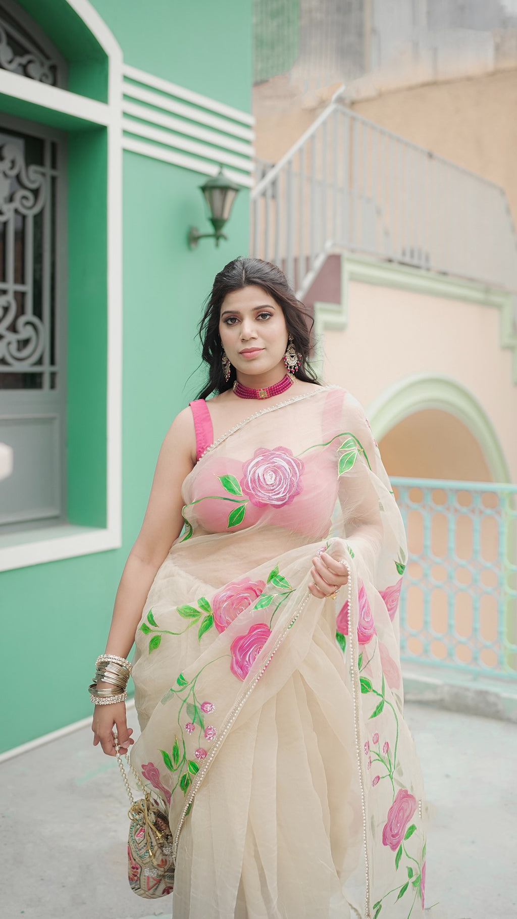 Organza saree