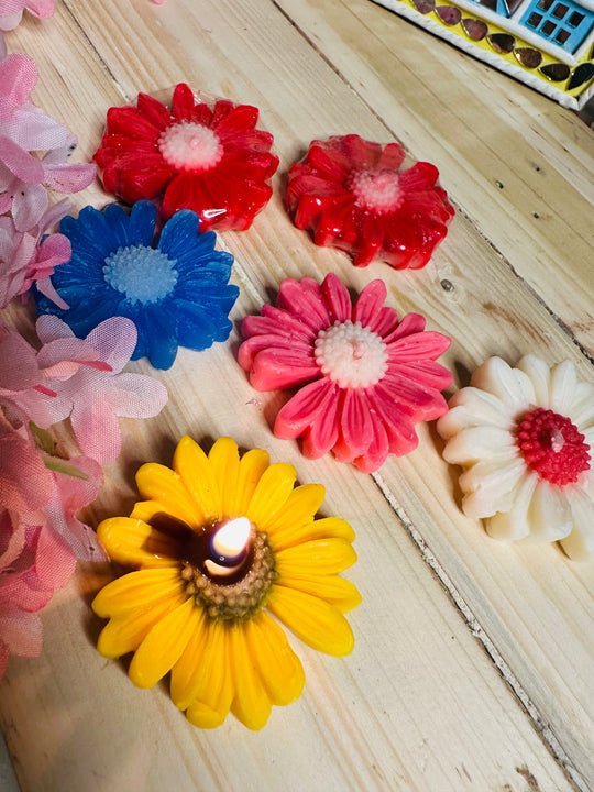 Flowery candle