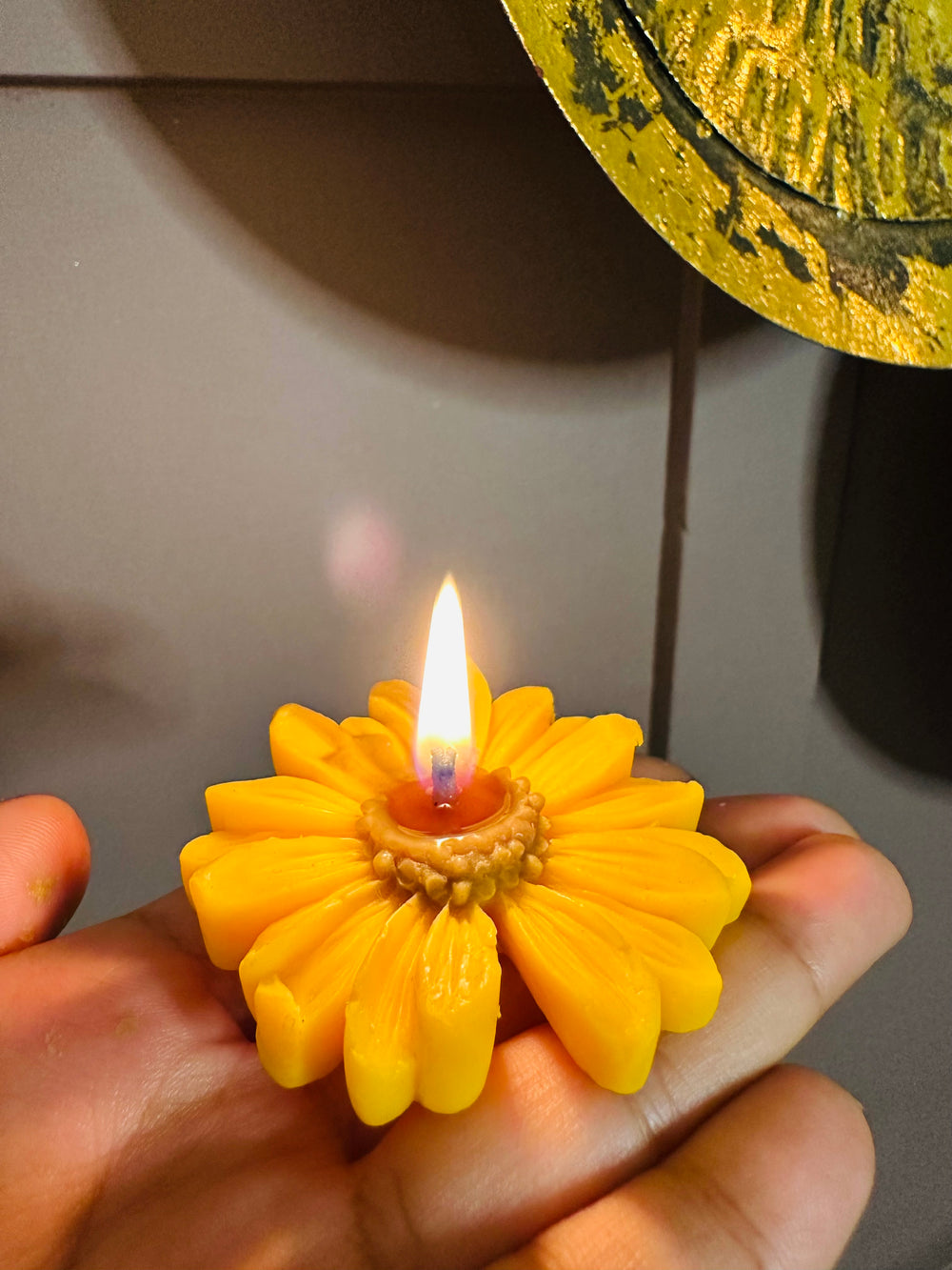 Flowery candle