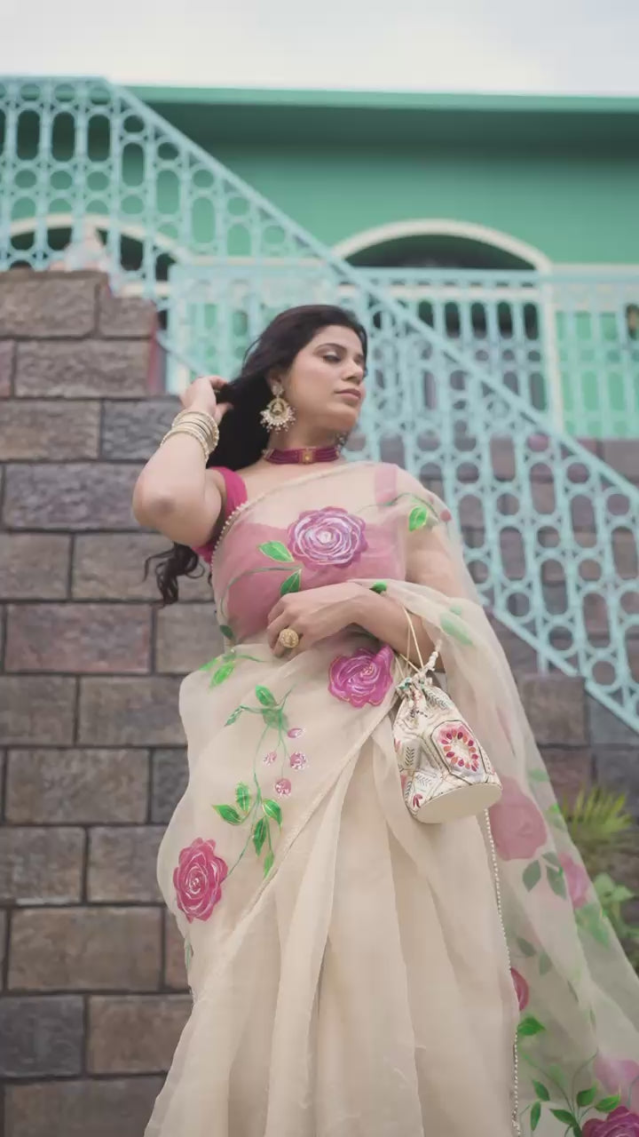 Organza saree