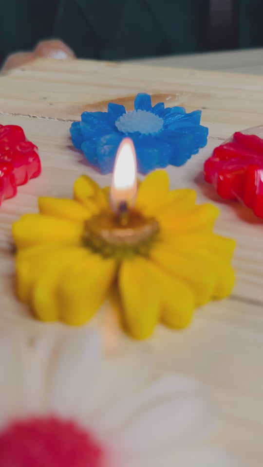 Flowery candle